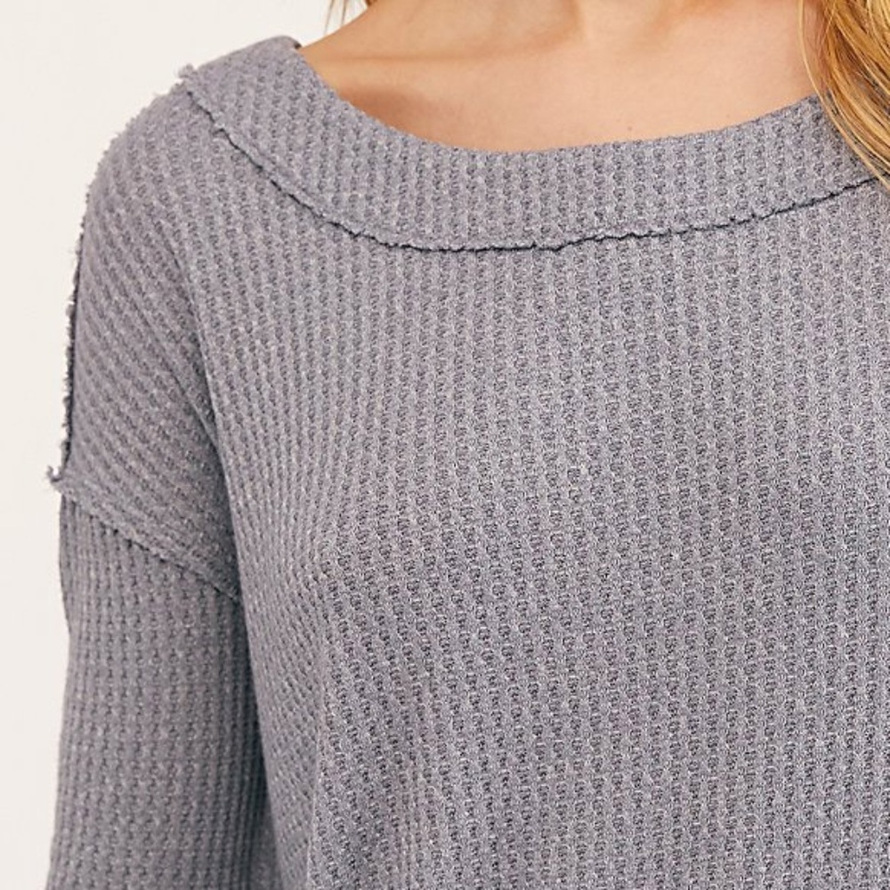 Free People North Shore Thermal Knit Tunic Top $68 - Picture 5 of 8